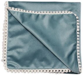 Detská deka Velvet - obojstranná s ozdobným lemovaním, Baby Nellys 100 x 75 cm, zelená 75 x 100