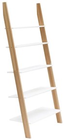 Biela rebríková polica Ragaba ASHME, šírka 85 cm