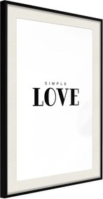 Plagát s jednoduchým nápisom - Simple Love
