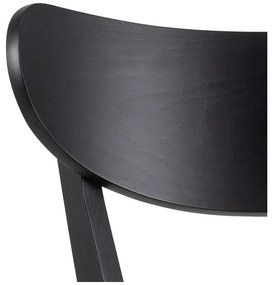 Čierne barové stoličky z kaučukového dreva v súprave 2 ks 105 cm Roxby – Actona