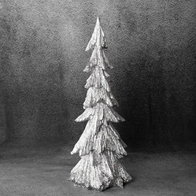 DEKORAČNÁ SOŠKA PINE 18X44 CM STRIEBORNÁ