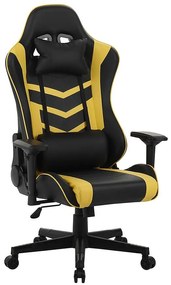Kreslo pre Hráča Leander 8691 čierna/žltá