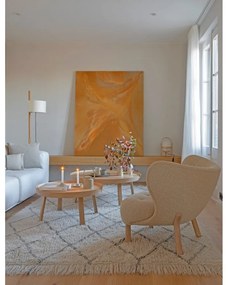 Krémový prateľný ručne tkaný vlnený koberec 200x300 cm Berber Soul – Lorena Canals