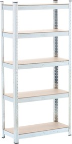 5-ÚROVŇOVÁ REGÁLOVÁ SKRÍŇ 150 x 70 x 30 CM NOSNOSŤ POLICE: 150 KG *7378