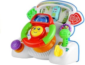 LEAN Toys Interaktívny vzdelávací volant – zvuky a svetlo