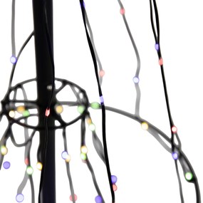 Vianočná stojaca lampa čierny strom 150 cm vrátane LED RGB s časovačom IP44 - Ugoku