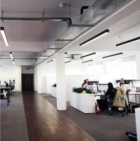 LED luster na lanku LED/44W/230V 3000K 120 cm čierny