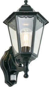 Vonkajšie nástenné svietidlo tmavozelené s pohybovým senzorom IP44 - New Orleans up