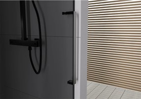 CERANO - Sprchové posuvné dvere Lantono L/P - 8 mm - Soft-Close - čierna matná, grafitové sklo - 100x195, CER-8050BD7235
