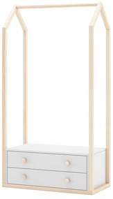Biela otvorená detská šatníková skriňa 80x170 cm Esteban – Marckeric