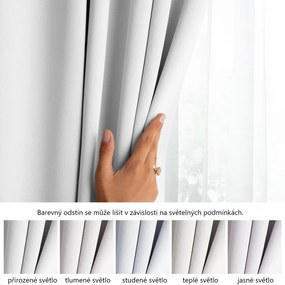 Záves AmeliaHome Blackout s priechodkami 140x175 cm svetlosivý