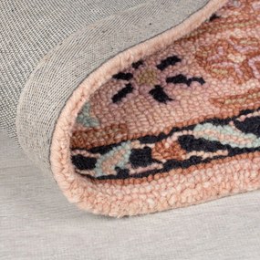 Flair Rugs, Kusový koberec Wool Loop Blossom Pink/Black, 160x230, ružová, obývacia izba