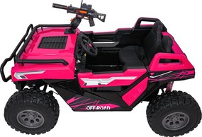 Ramiz Elektrická bugina PROSPECTOR STRONG pre deti ružová + pohon 4x4 + diaľkové ovládanie