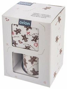 Orion Darčekový hrnček s ponožkami dámske Perníček 350 ml