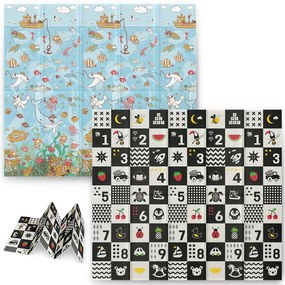 Penová podložka 200 x 180 x 1 cm Nukido NK-340 oceán-čísla