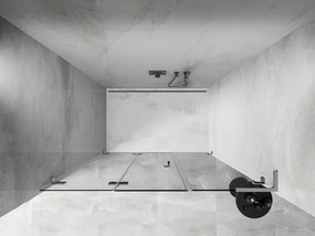 Mexen Lunar-F, L skladacie ľavé sprchové dvere 145 cm, číre sklo, chrómový profil, 836SL-145-050-01-00-L