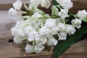 Biele umelé konvalinky 33cm