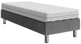 Čalúnená jednolôžková posteľ Estelle B, Dostupné poťahy: ekokoža Soft 011 (čierna), Rozmer postele: 90x200 cm