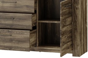 Komoda Belveder 46 178 cm s LED osvětlením dub Stirling