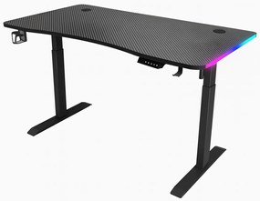 Herný stôl s podsvietením BR02 čierny 140 cm