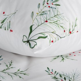 VIANOČNÉ OBLIEČKY Z MIKROVLÁKNA BOWS 200X220 CM, 2 KS 70X80 CM VZOROVANÉ