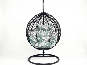 Vankúš do závesného kresla KOKON, zeleno-biely