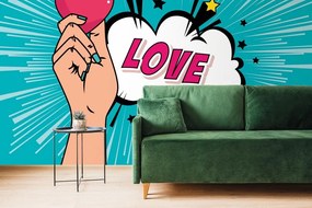 Tapeta s pop art dizajnom - LOVE - 150x100