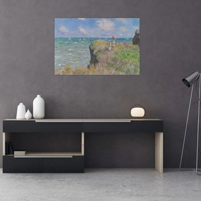 Obraz - Claude Monet, Cliff Walk at Pourville, reprodukcia (90x60 cm)