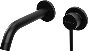 Rea Owen, umývadlová batéria pod omietku + BOX montážny systém, čierna matná, REA-B5332