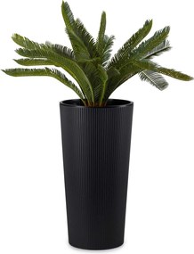 PLASTOVÝ KVETINÁČ URBANIKA ECO SADA 2KS 57X30 CM+46,6X25,5 CM ČIERNA