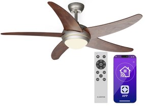 Bolero 2 v 1 Smart, stropný ventilátor, Ø 132 cm, svetlo 55 W, diaľkové ovládanie, ovládanie cez aplikáciu, 2 smery chodu