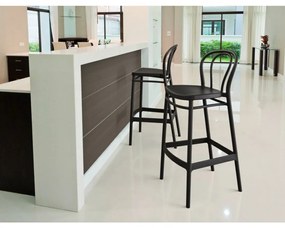 VICTOR BAR 75 záhradná barová stolička white