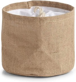 Jutové sťahovacie vrecúško - multifunkčné, vnútro plast 16x16