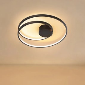 Brilagi- LED stmievateľné stropné svietidlo TWISTER LED/48W/230V pr. 50 cm čierna + diaľkové ovládanie