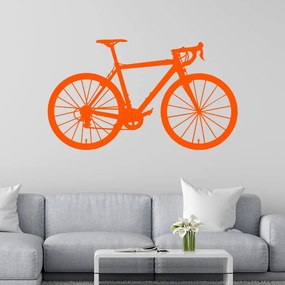 Veselá Stena Samolepka Bicykel Farba: oranžová, Veľkosť: 60 x 35 cm