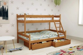 Drevená poschodová posteľ Poli 80x180 PPS 002