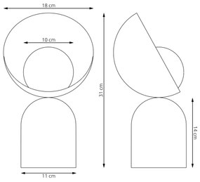 Stolná lampa BOTO 1xG9/8W/230V oranžová