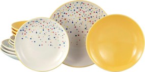 XXXLutz JEDÁLENSKÝ SERVIS Joy Gelb-bunt 12-dielne Creatable - Online Only bytové doplnky - 007768056601