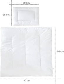 Súprava prikrývky a vankúša do detskej postieľky – Roba