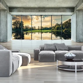 Fototapeta - Výhľad na jazero (152,5x104 cm)