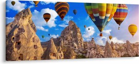 Obraz - Teplovzdušné balóny, Cappadocia, Turkey. (120x50 cm)