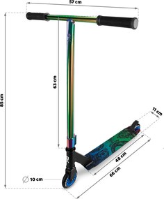 SOKE EVO street black rainbow performance scooter