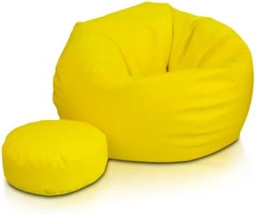 Sedací vak Classic žltá 50L ekokoža