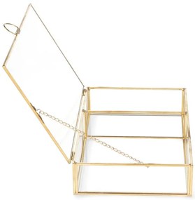 Šperkovnica GRAZIA zlatá 23x15x5 cm