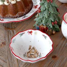Vianočná keramická miska Chalet de Noël – Ø 14*4,5 cm / 300ml