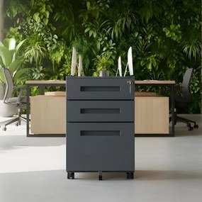 Kontajner pod stôl KATE 390 x 600 x 500 mm, antracitový