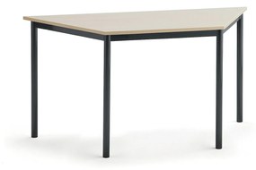 Stôl SONITUS TRAPETS, 1400x700x720 mm, HPL - breza, antracit