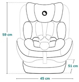 Lionelo - Autosedačka IZZY i-Size 40-150 cm čierna/sivá