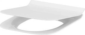 Cersanit Crea Clean On, hranatá kombi misa vrátane Slim sedátka z duroplastu, biela, K114-022