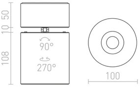 RED - Design Rendl - R12840 - LED Bodové svietidlo CONDU LED/20W/230V čierna